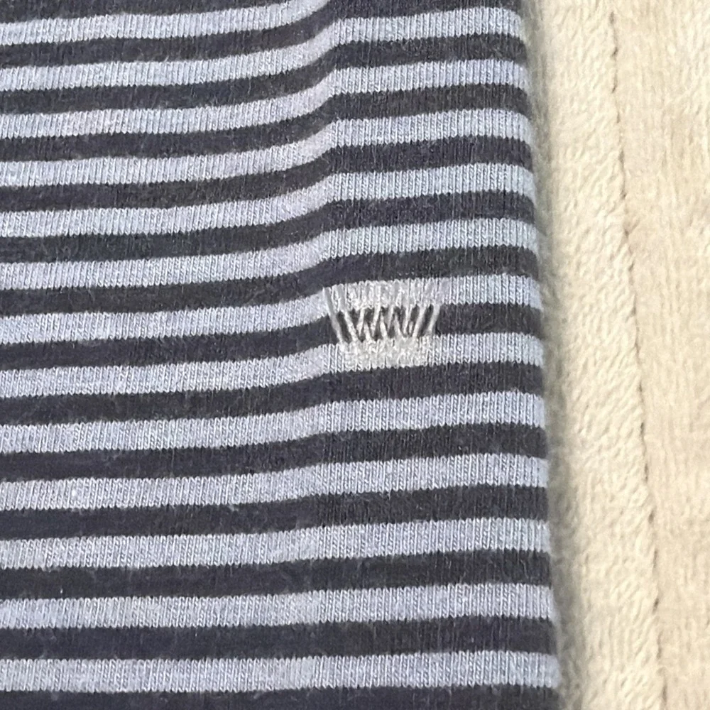 Mack Weldon Men's Size 2XL Blue Stretch Cotton Striped Short Sleeve Polo Shirt